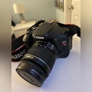 Canon EOS Rebel T3i DSLR Camera w/ EF-S 18-55mm Lens + 3 Rechargeable Batteries